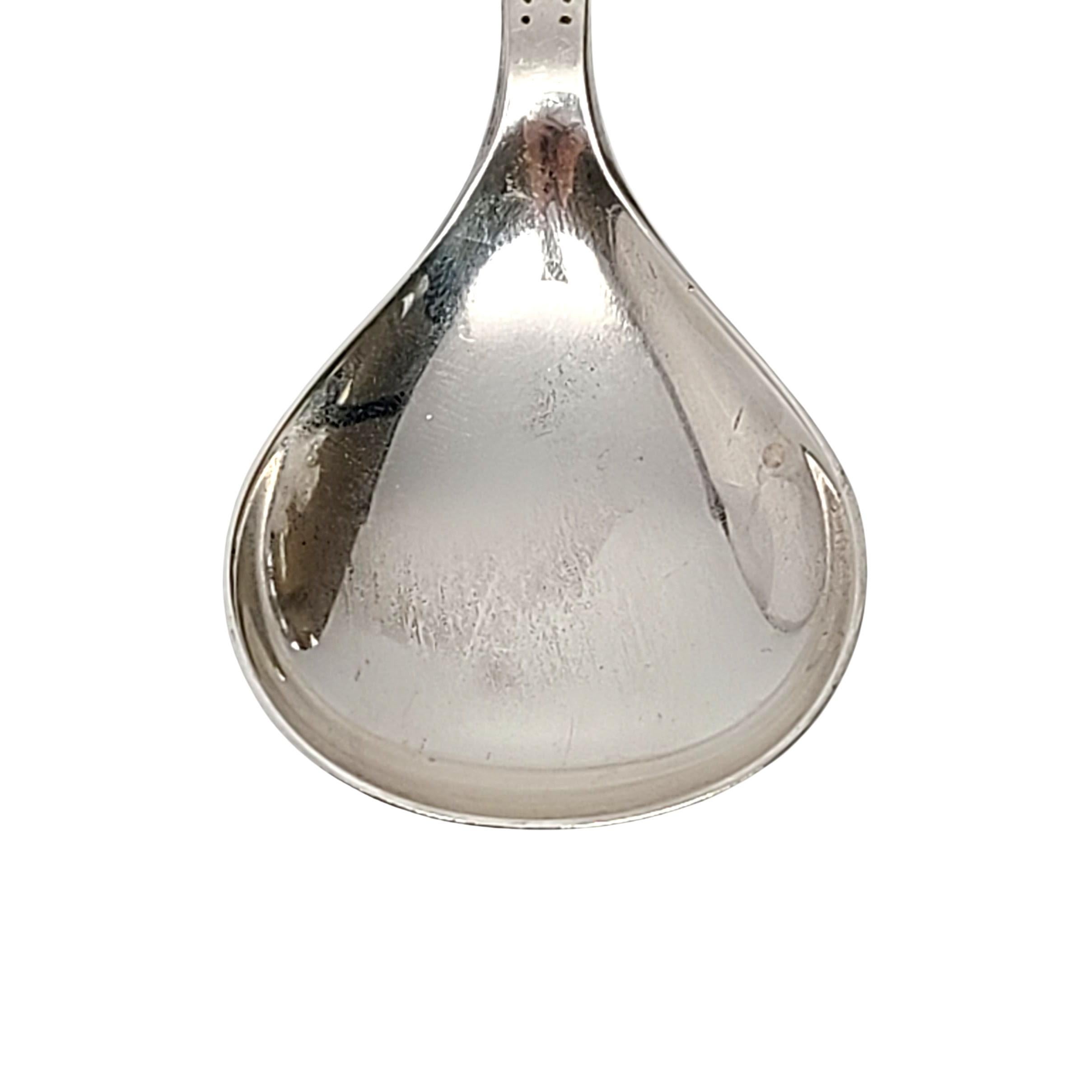 Nils Erik Elvik Norway 830 Silver Tea Caddy Spoon with Monogram In Good Condition For Sale In Washington Depot, CT