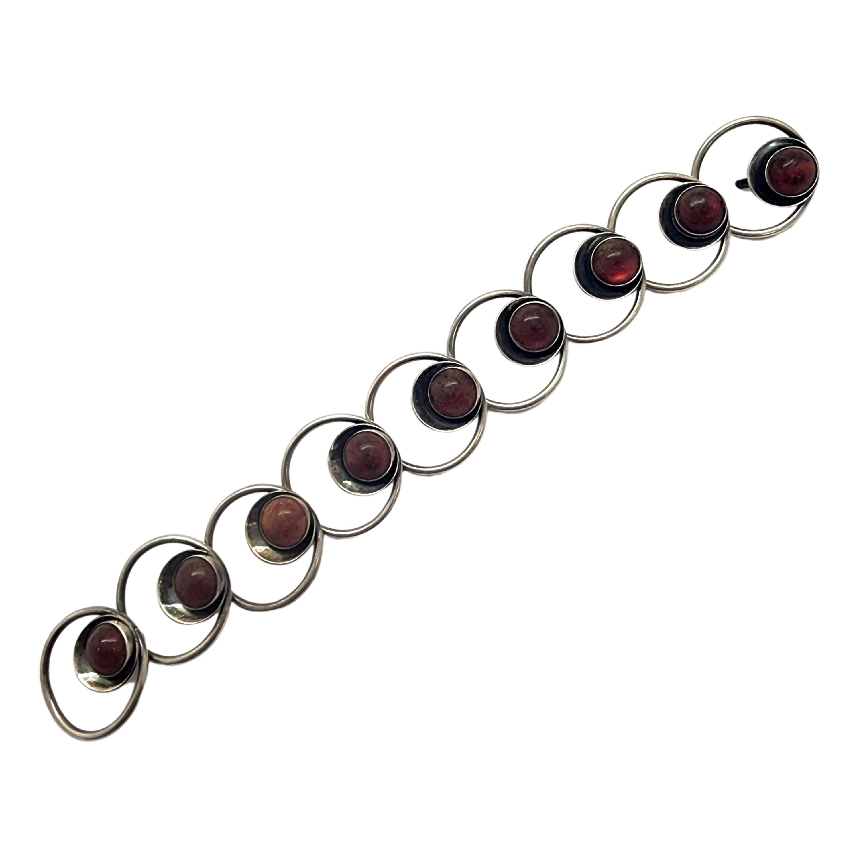 Taglio rotondo Nils Erik NE dalla Danimarca Bracciale d'ambra in argento sterling in vendita
