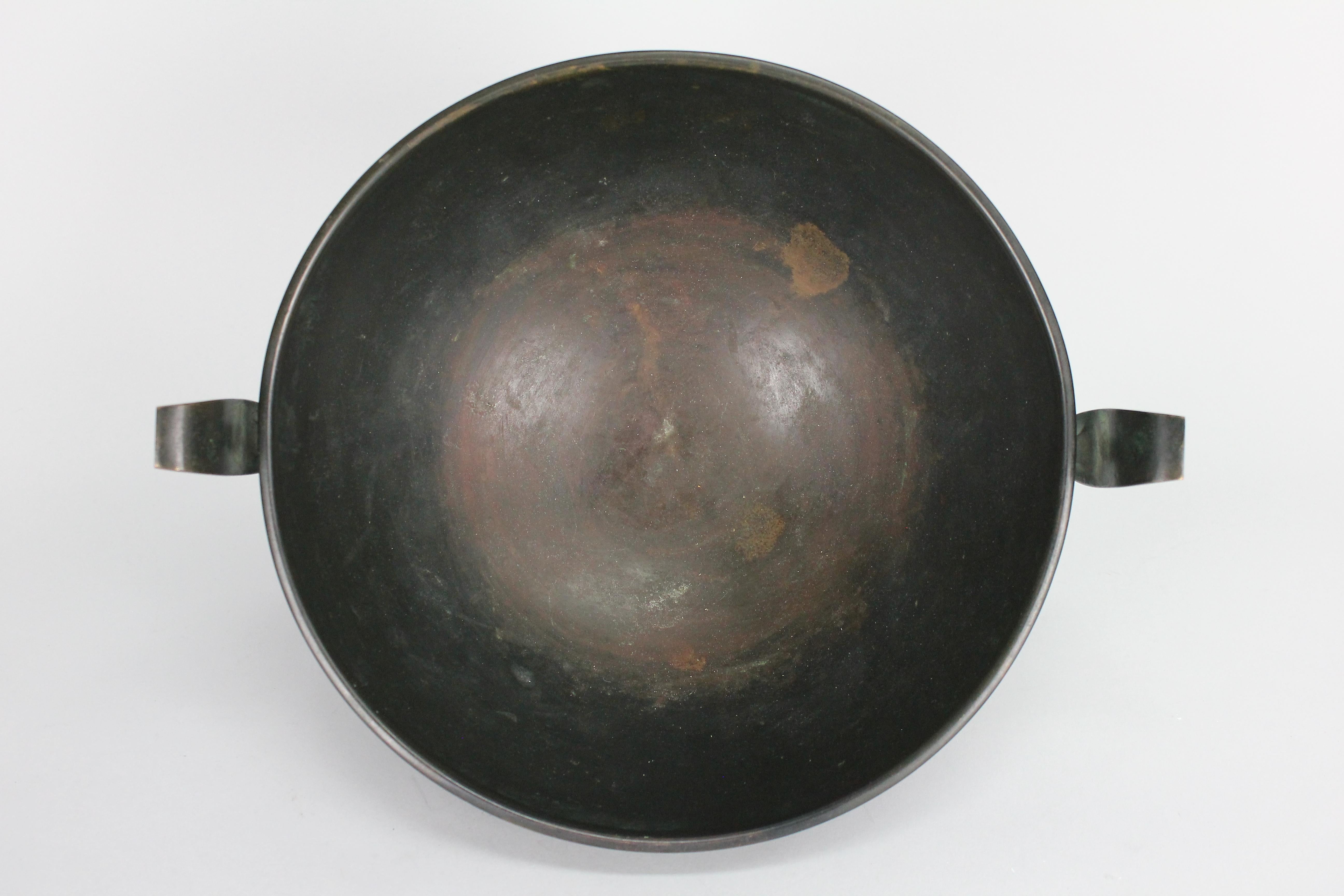 Nils Fougstedt Modernist Bronze Bowl for FAK, Sweden, 1930s 7