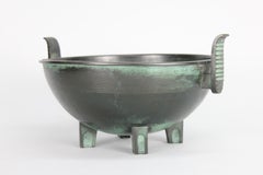 Nils Fougstedt Modernist Bronze Bowl for FAK, Sweden, 1930s