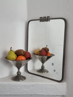 Nils Fougstedt, Zinnspiegel, für FAK, Schweden 1930er Jahre / Art Deco / Schwedische Grace