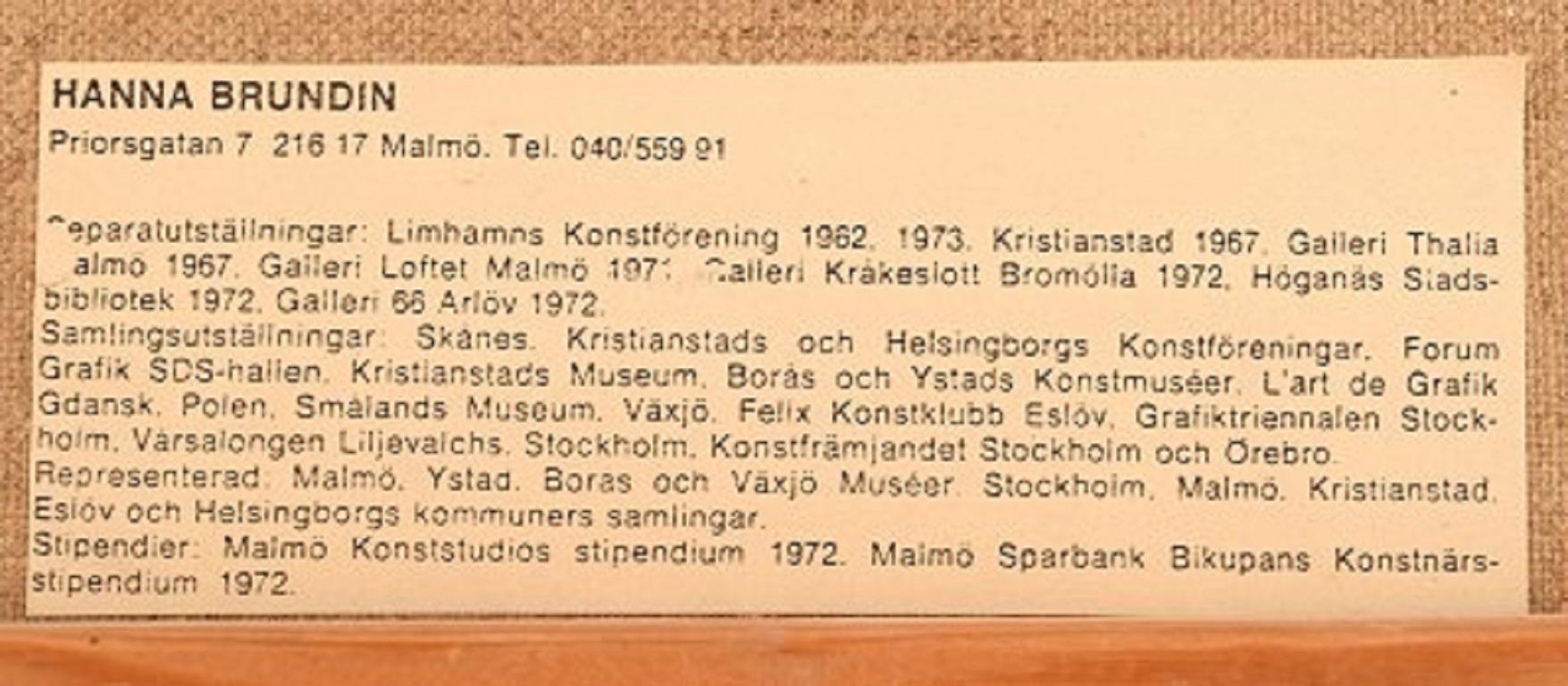 Nils-göran Brunner, Oil on Board, Modernist Composition, 1970 In Excellent Condition For Sale In Copenhagen, DK