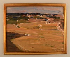 Nils-göran Brunner '1923-1986', Swedish Painter, Oil/ Board, Modernist Landscape