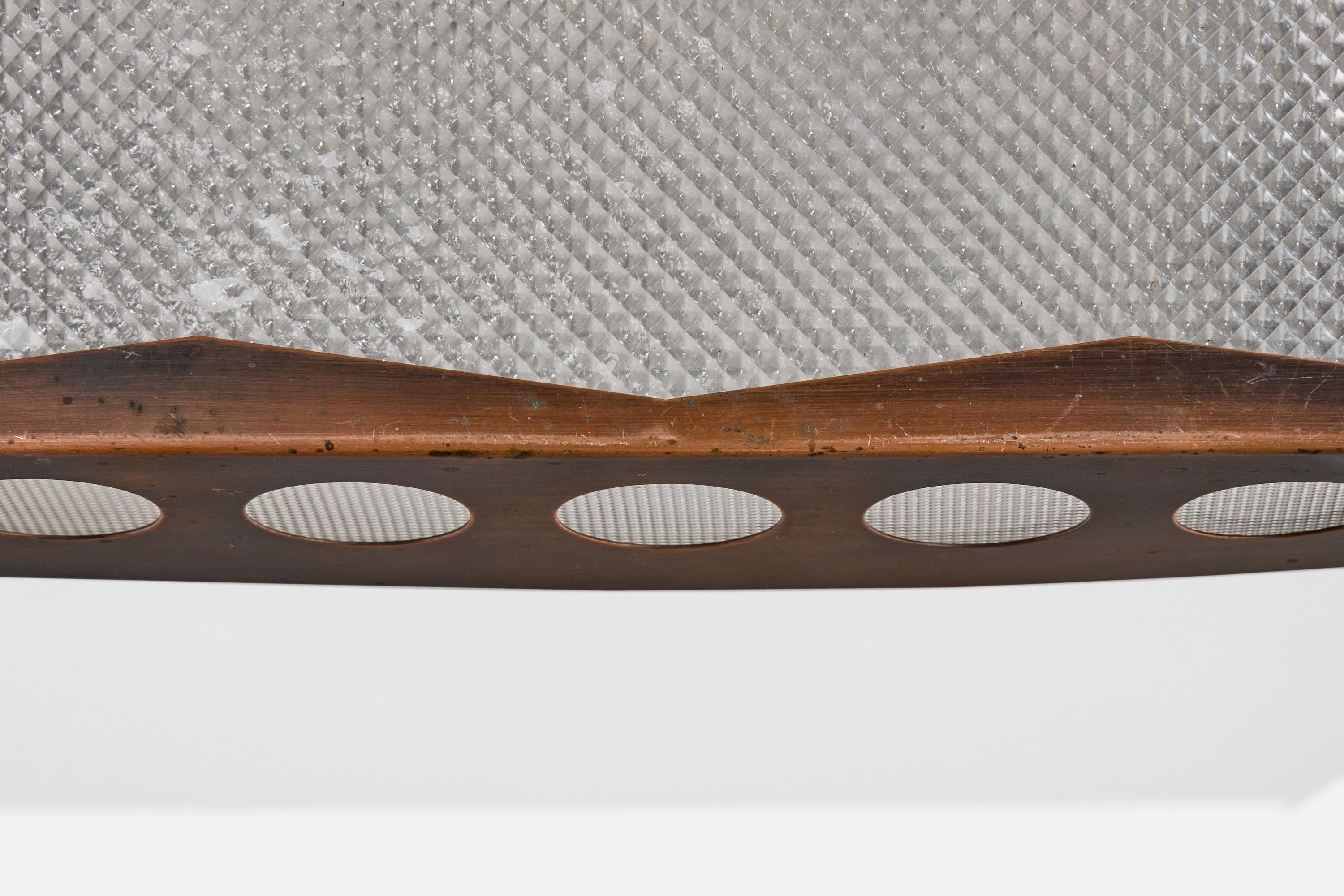 Nils H. Ledung, Wall Lights, Copper, Glass, Sweden, 1960s 2