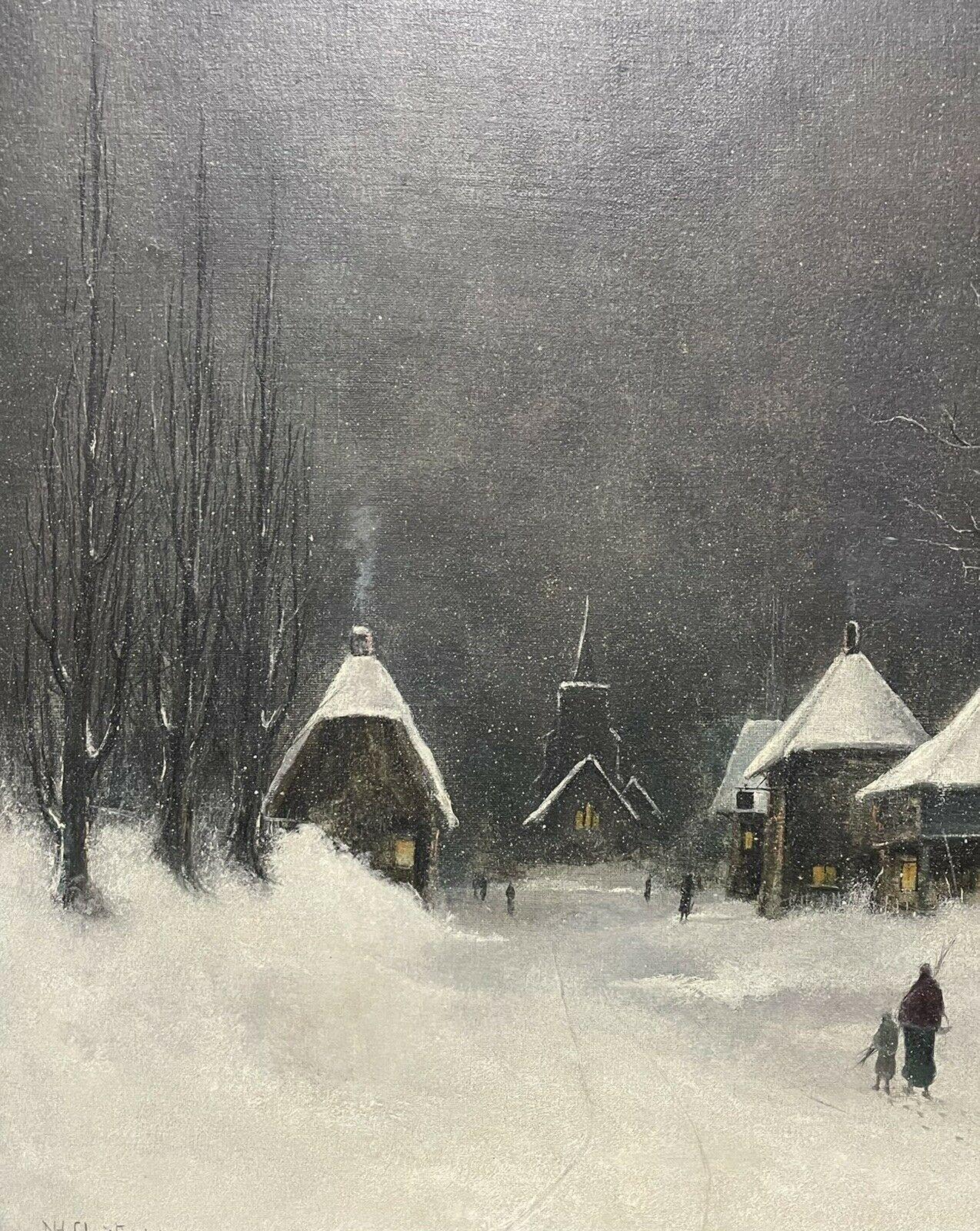 famous painting snowy village