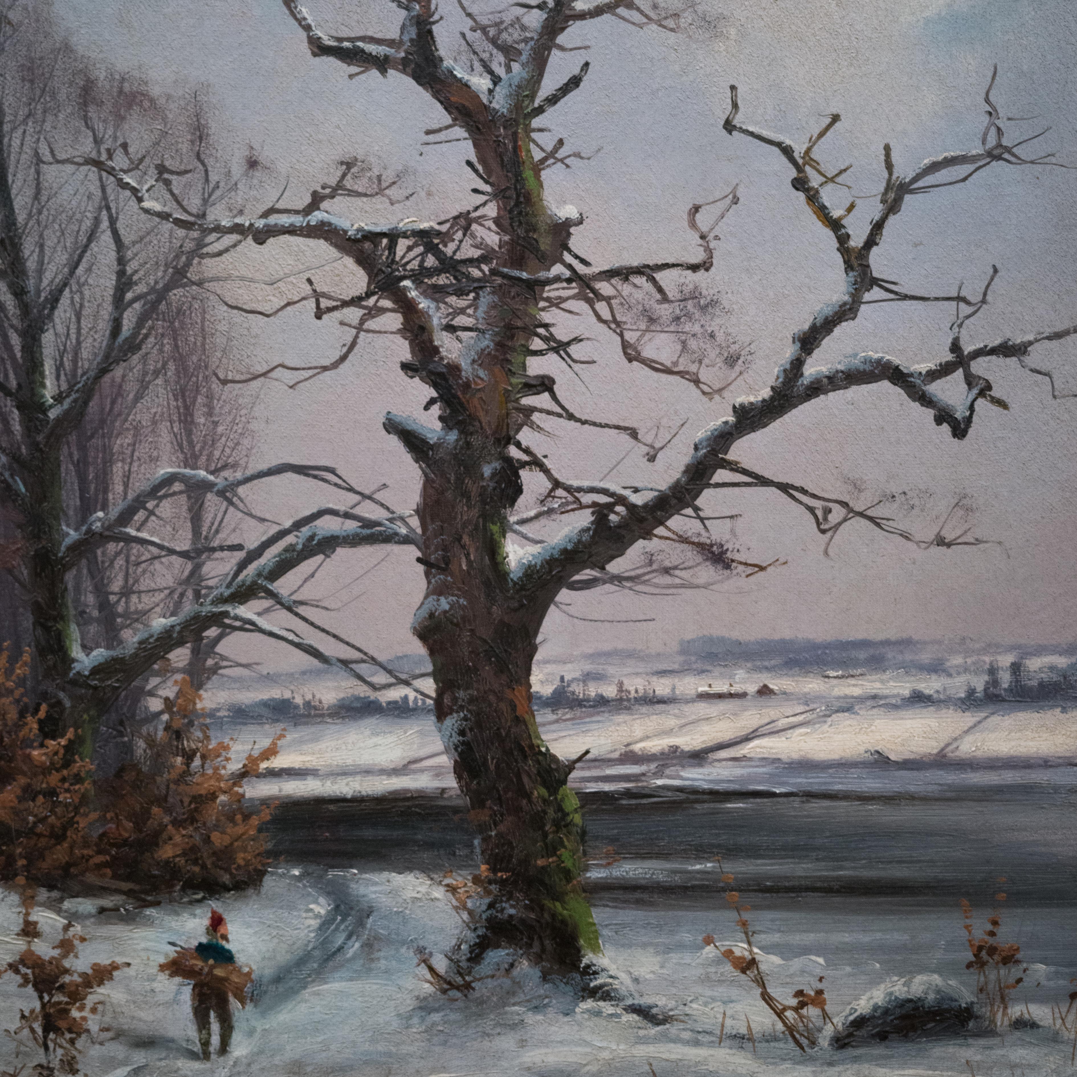 Nils Hans Christiansen (1850-1929) Denmark

Winter Landscape With an Old Tree

oil on canvas
late 19th century
signed 
canvas dimensions 15.94 x 12.79 inches (40.5 x 32.5 cm)
frame 20.47 x 17.12 inches (52 x 43.5 cm)

Provenance: 
A Swedish private