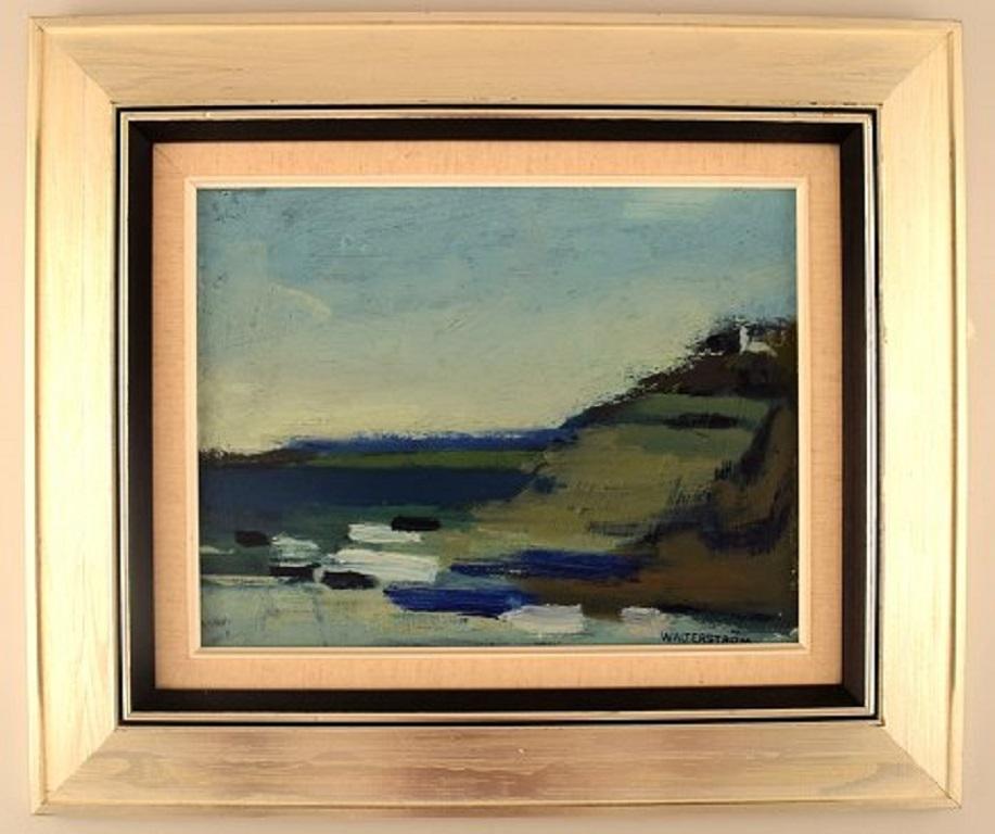 Nils Ingvar Walterström (1920-1988), Sweden. Oil on canvas. Modernist landscape, 1960s.
The canvas measures: 34 x 26 cm.
The frame measures: 10 cm.
In very good condition.
Signed.
