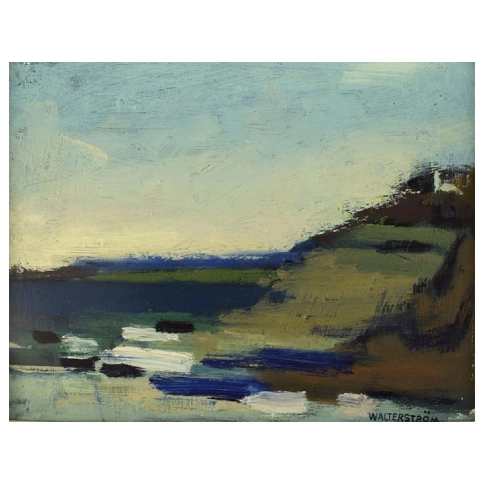 Nils Ingvar Walterström '1920-1988', Sweden, Oil on Canvas, Modernist Landscape