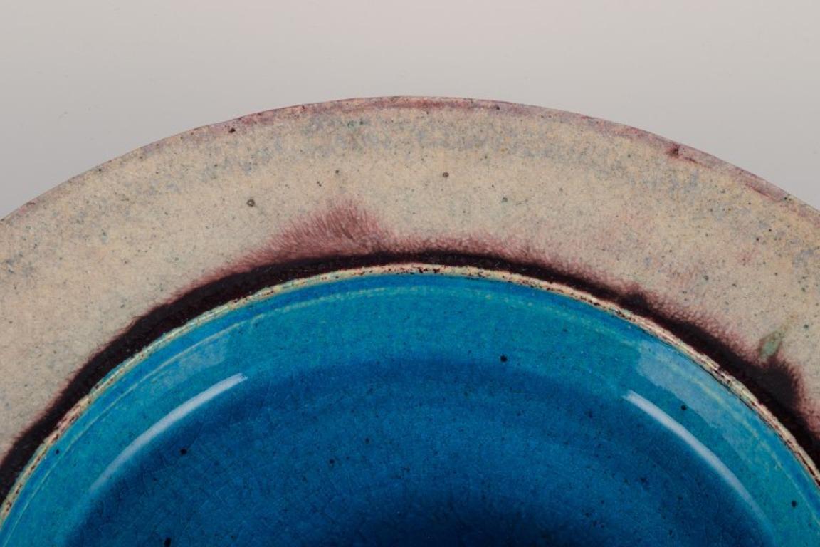 Danish Nils Joakim Kähler for Kähler, Denmark. Round ceramic bowl. For Sale