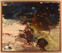 Nils Johansson, Swedish Artist, Oil on Canvas, "Beach Vegetation"