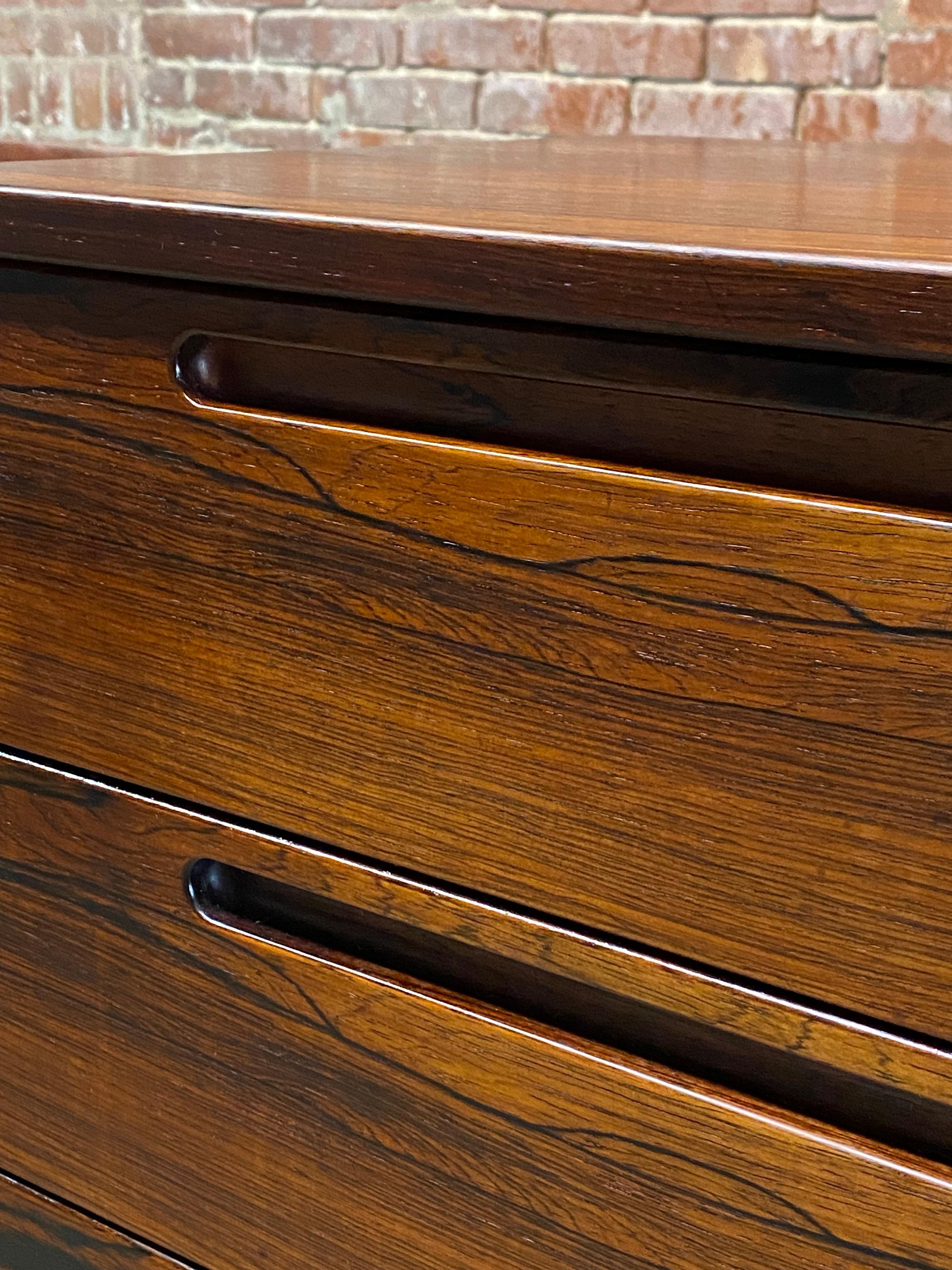 Nils Jonsson Danish Modern Rosewood Six Drawer Dresser For Sale 5