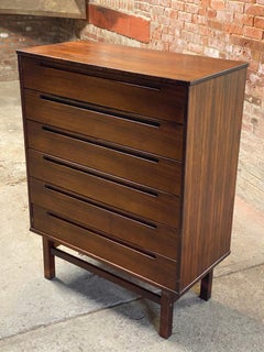 Nils Jonsson Cómoda moderna danesa de seis cajones de palisandro