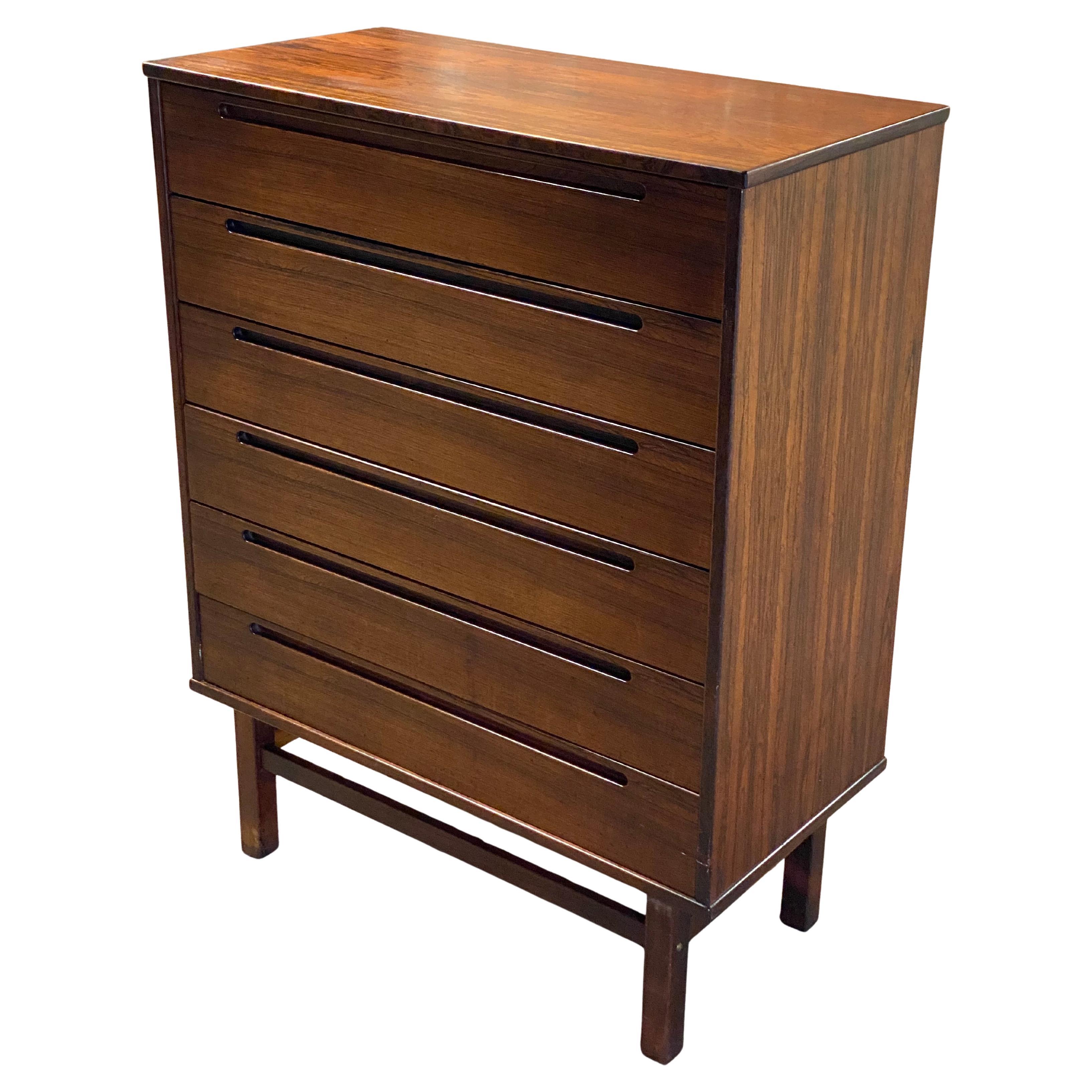 Nils Jonsson Danish Modern Rosewood Six Drawer Dresser For Sale