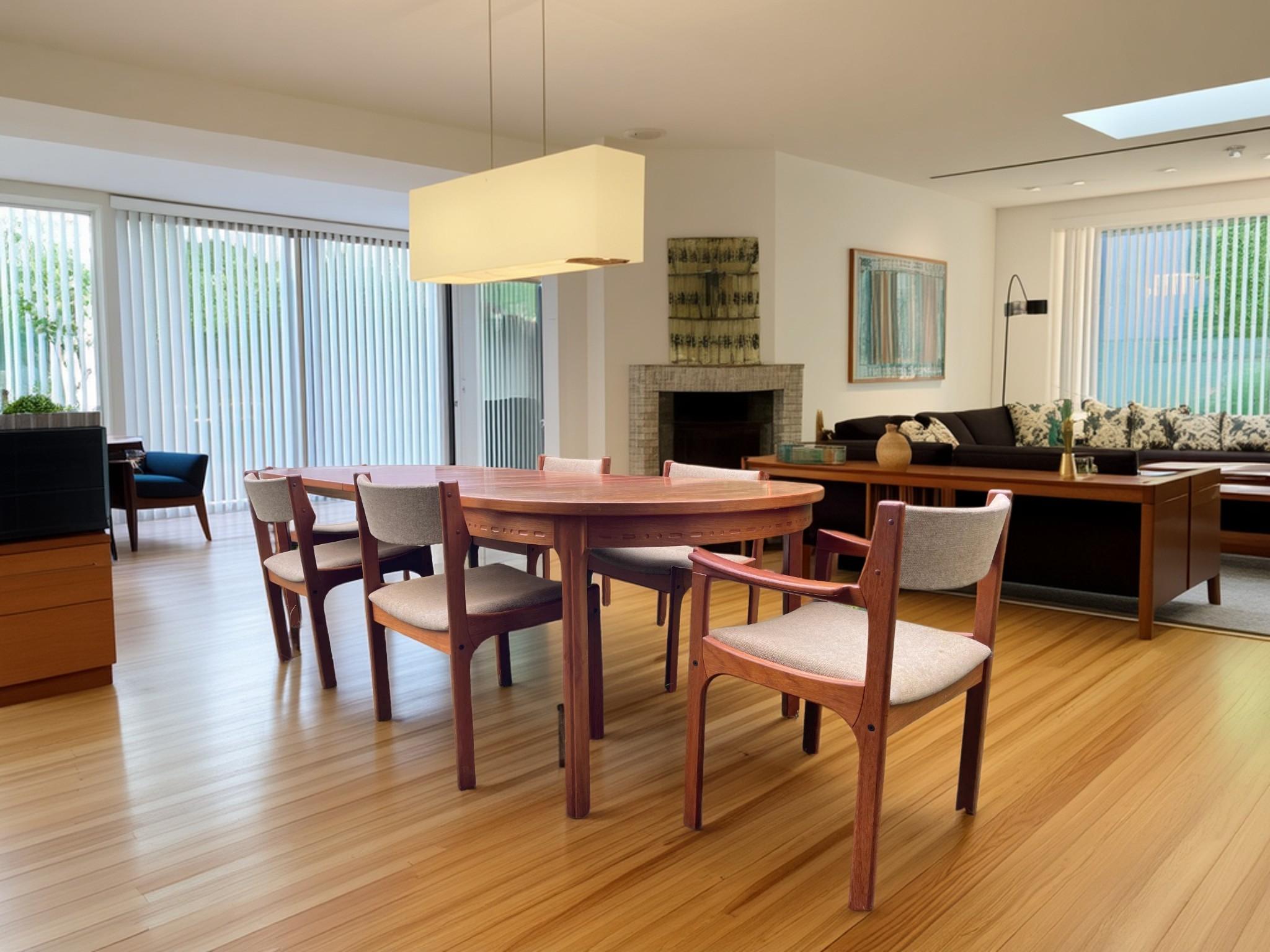 Teck Nils Jonsson for Troeds – Double Extending Dining Table in Stained Teak with Cha en vente