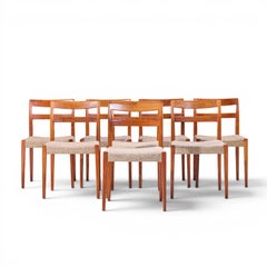 Nils Jonsson for Troeds Garmi Mid Century Swedish Teak Dining Chairs - Set of 8
