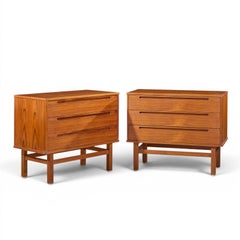 Nils Jonsson for Tørring Møbelfabrik Danish Teak Dresser Chest of Drawers - Pair