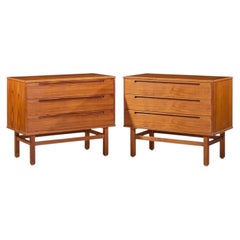 Nils Jonsson for Tørring Møbelfabrik Danish Teak Dresser Chest of Drawers - Pair
