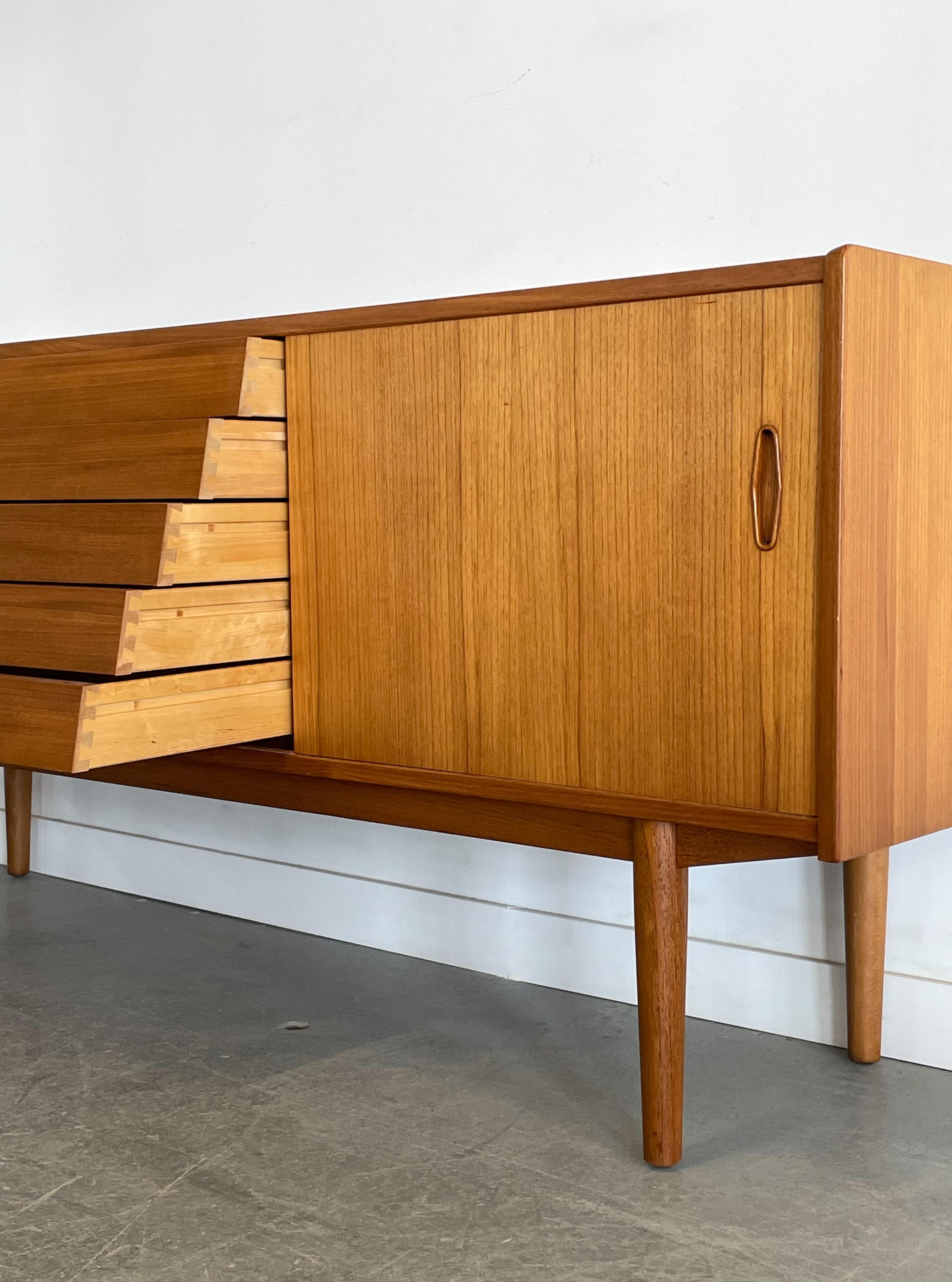 Mid-20th Century Nils Jonsson 'Trio'' Teak Credenza for Hugo Troeds, Sweden