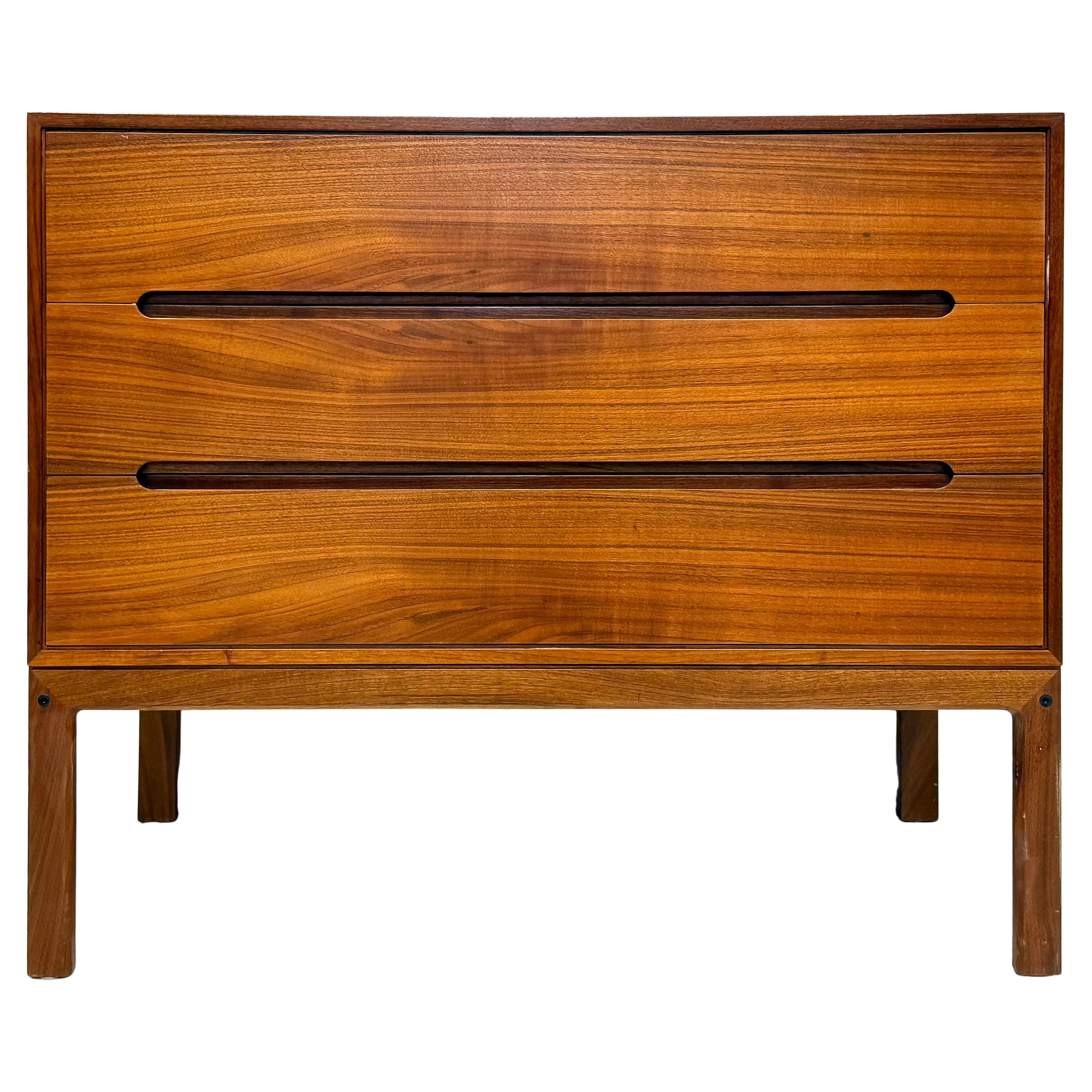 Nils Jonsson Vintage Danish Modern Teak Cabinet, Rosewood Ends
