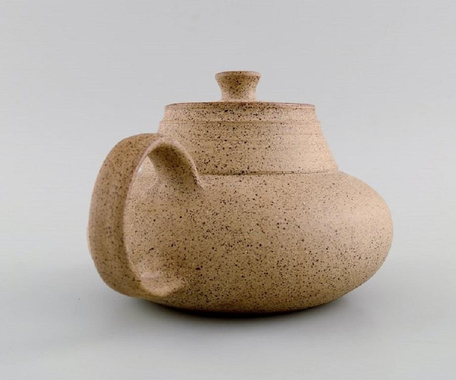 Nils Kähler for Kähler, Large Teapot in Unglazed Stoneware, 1960s at 1stDibs