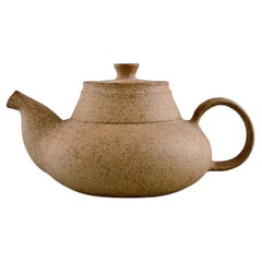 Retro Nils Kähler for Kähler, Large Teapot in Unglazed Stoneware, 1960s