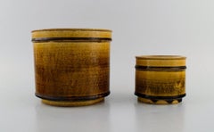 Nils Kähler for Kähler. Two Flower / Herb Pots in Glazed Stoneware