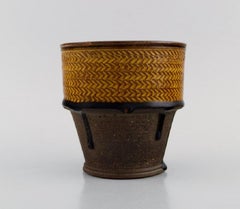 Nils Kähler for Kähler, Vase in Partially Glazed Stoneware