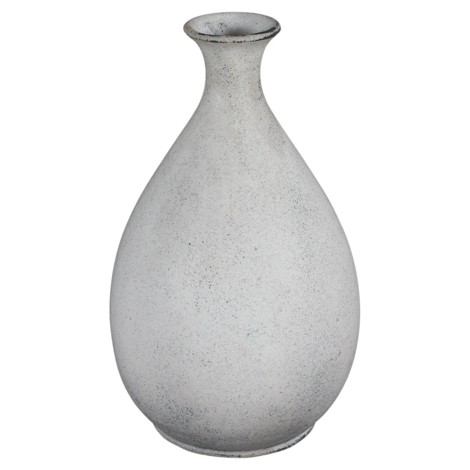 Nils Kähler Baluster Shaped Vase with Matte Ash Grey Glaze, HAK, Denmark, 1940s