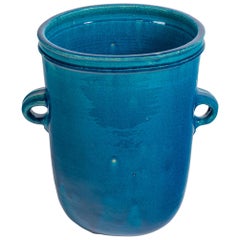 Nils Kähler Blue Stoneware Vase for Herman A. Kahler Keramik, Denmark, 1960s