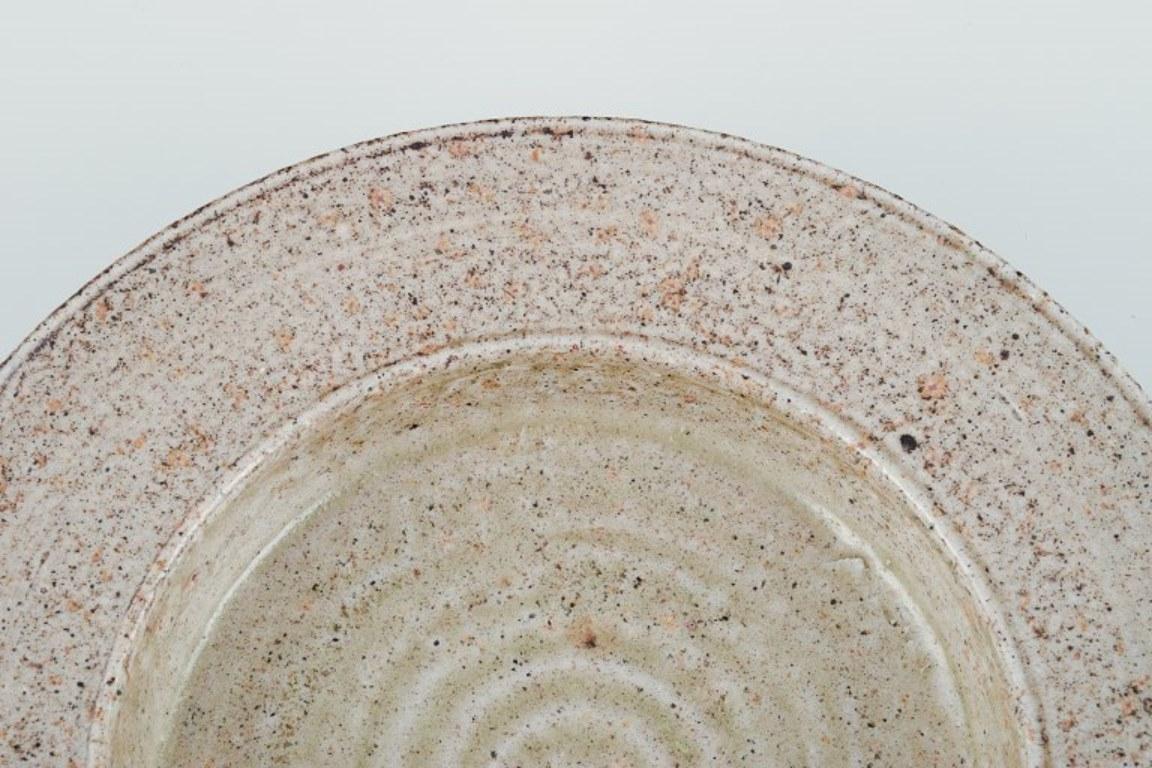 Glazed Nils Kähler for Kähler. Ceramic bowl with glaze in sandy tones.  For Sale