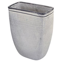 Nils Kähler for Kähler, Denmark. Large ceramic square vase. 1960s