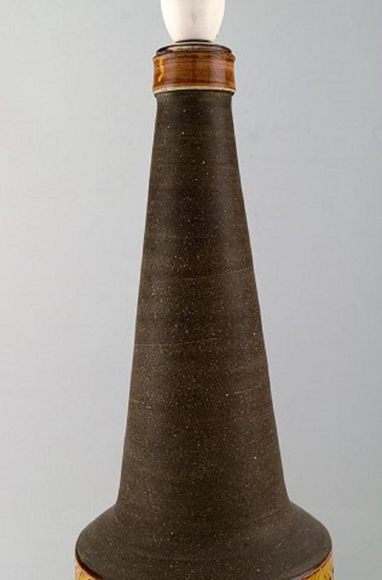 Scandinavian Modern Nils Kähler for Kähler, HAK, a Pair of Large Glazed Ceramic Lamps, 1960s For Sale
