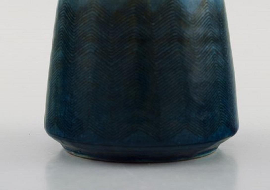 Danish Nils Kähler for Kähler, HAK. Rare Glazed Lidded Jar with Sgraffito, 1960s