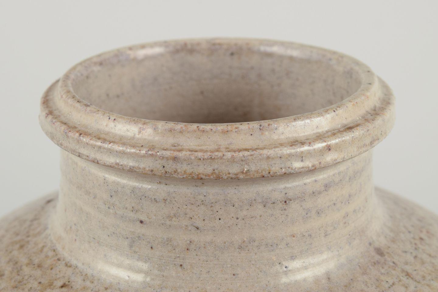 Glazed Nils Kähler for Kähler. Modernist ceramic vase. Glaze in brown and sandy tones. For Sale