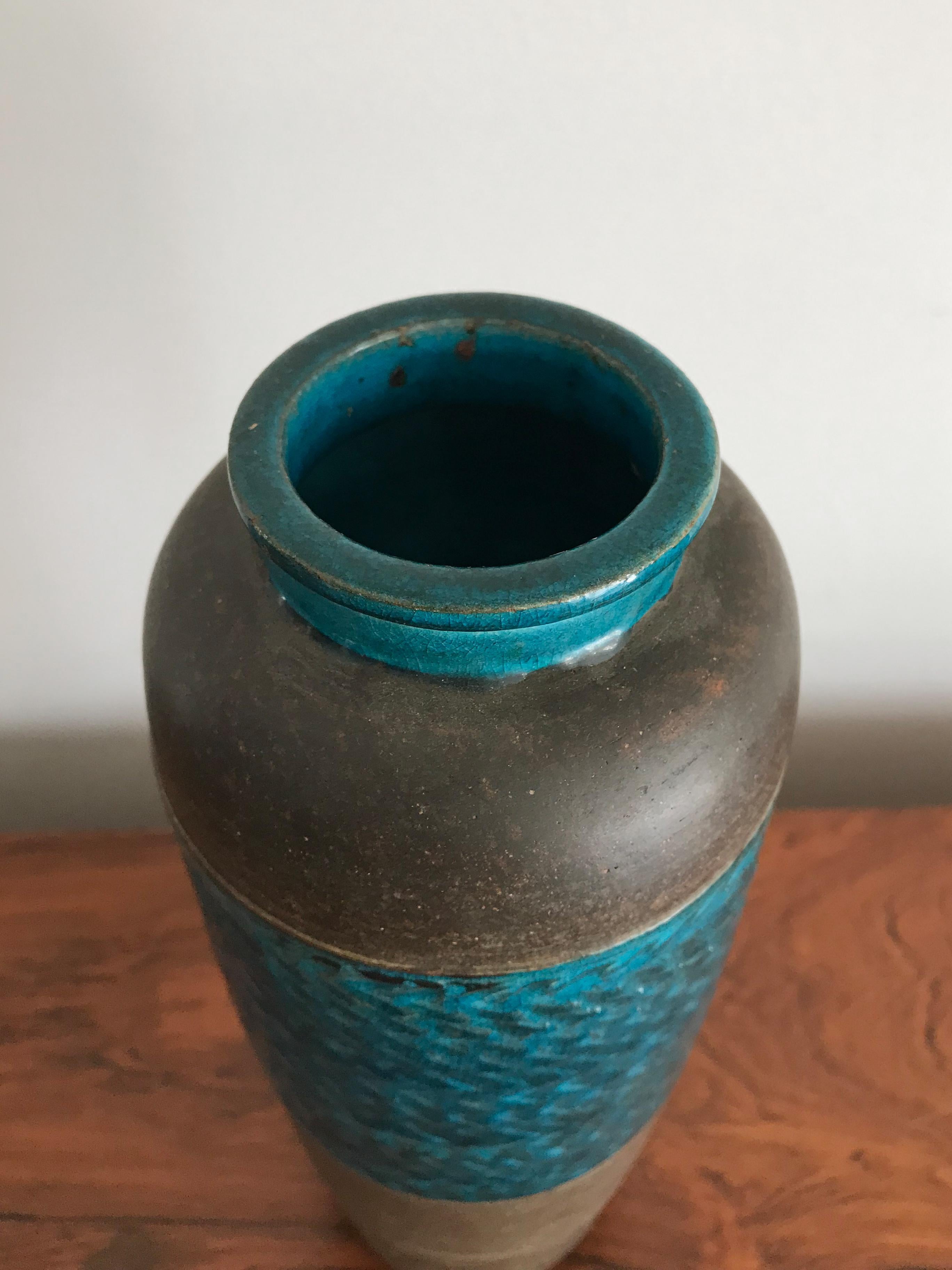 Nils Kähler for Kähler Scandinavian Midcentury Stoneware Vase, Denmark, 1950s In Good Condition For Sale In Reggio Emilia, IT