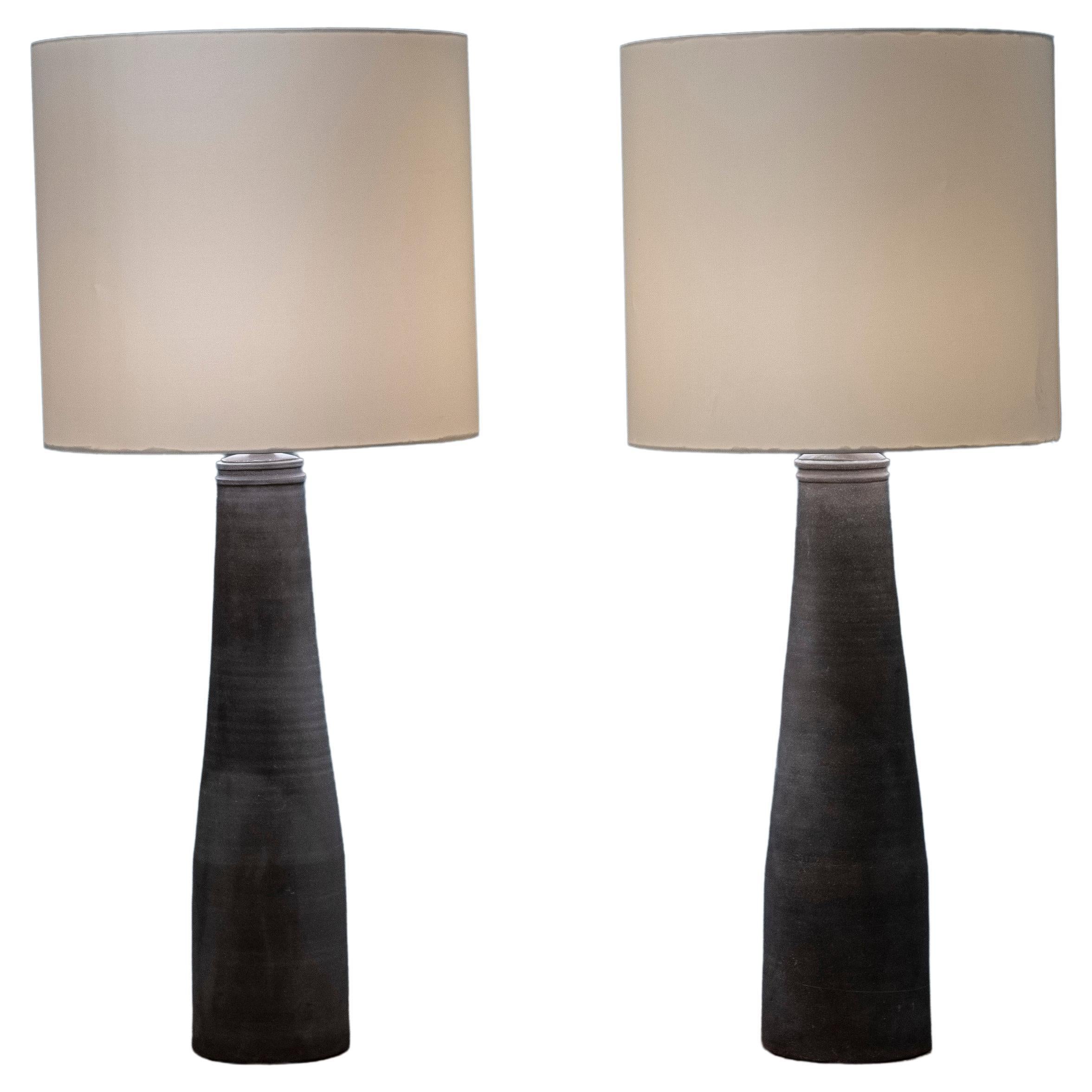 Nils Kahler Ceramic Table Lamps, Denmark For Sale