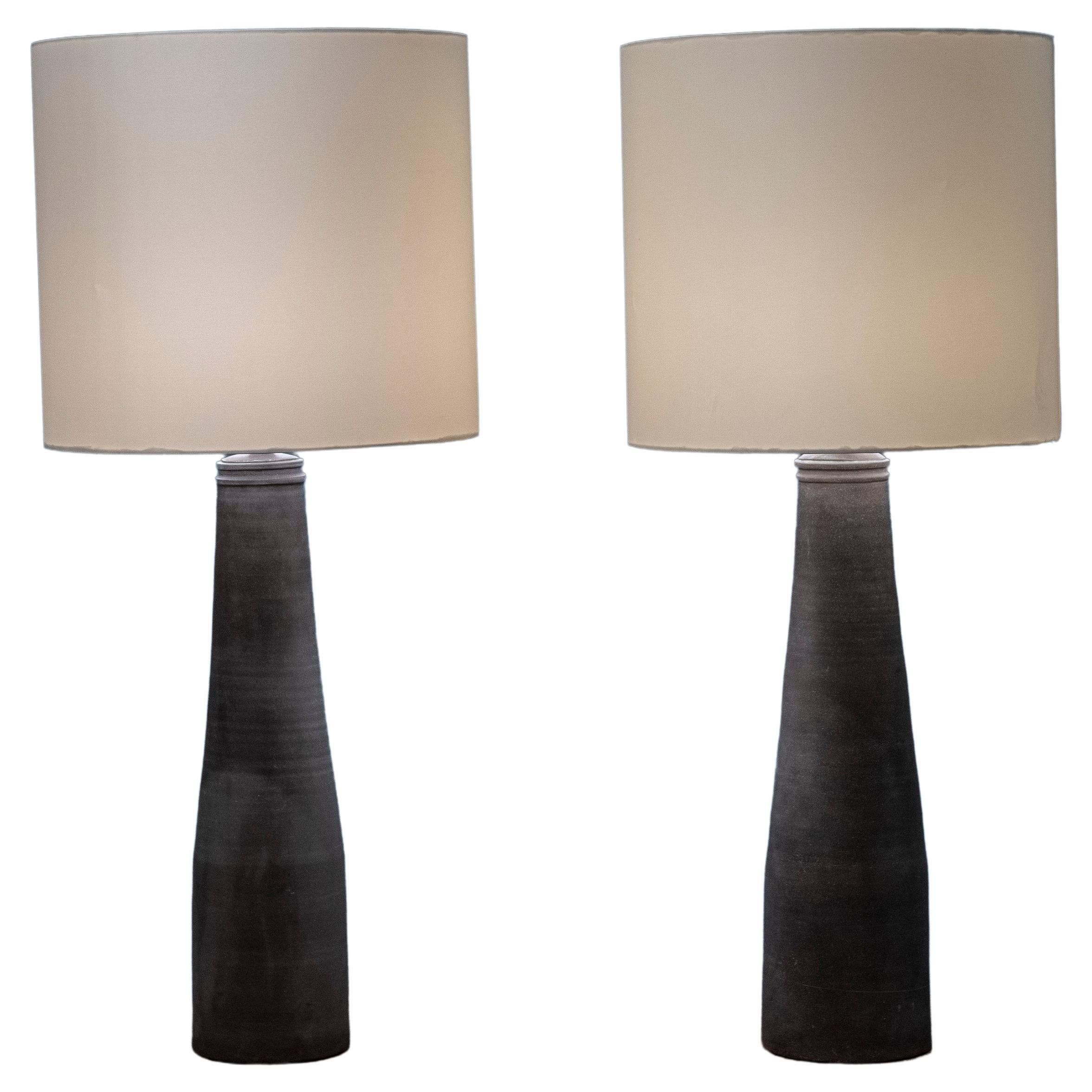 Nils Kahler Ceramic Table Lamps, Denmark