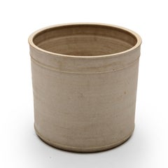 Nils Kähler Large Light Grey Stoneware Planter, Signed HAK