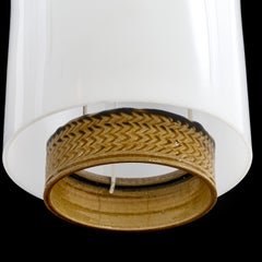 Nils Kahler rare pendant light ceramic Herman A. Kähler, Denmark, 1960