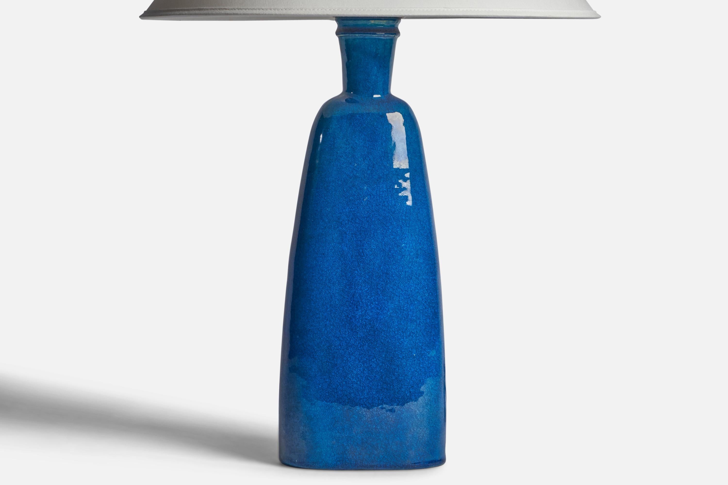 Danish Nils Kähler, Sizeable Table Lamp, Ceramic, Denmark, 1950s For Sale
