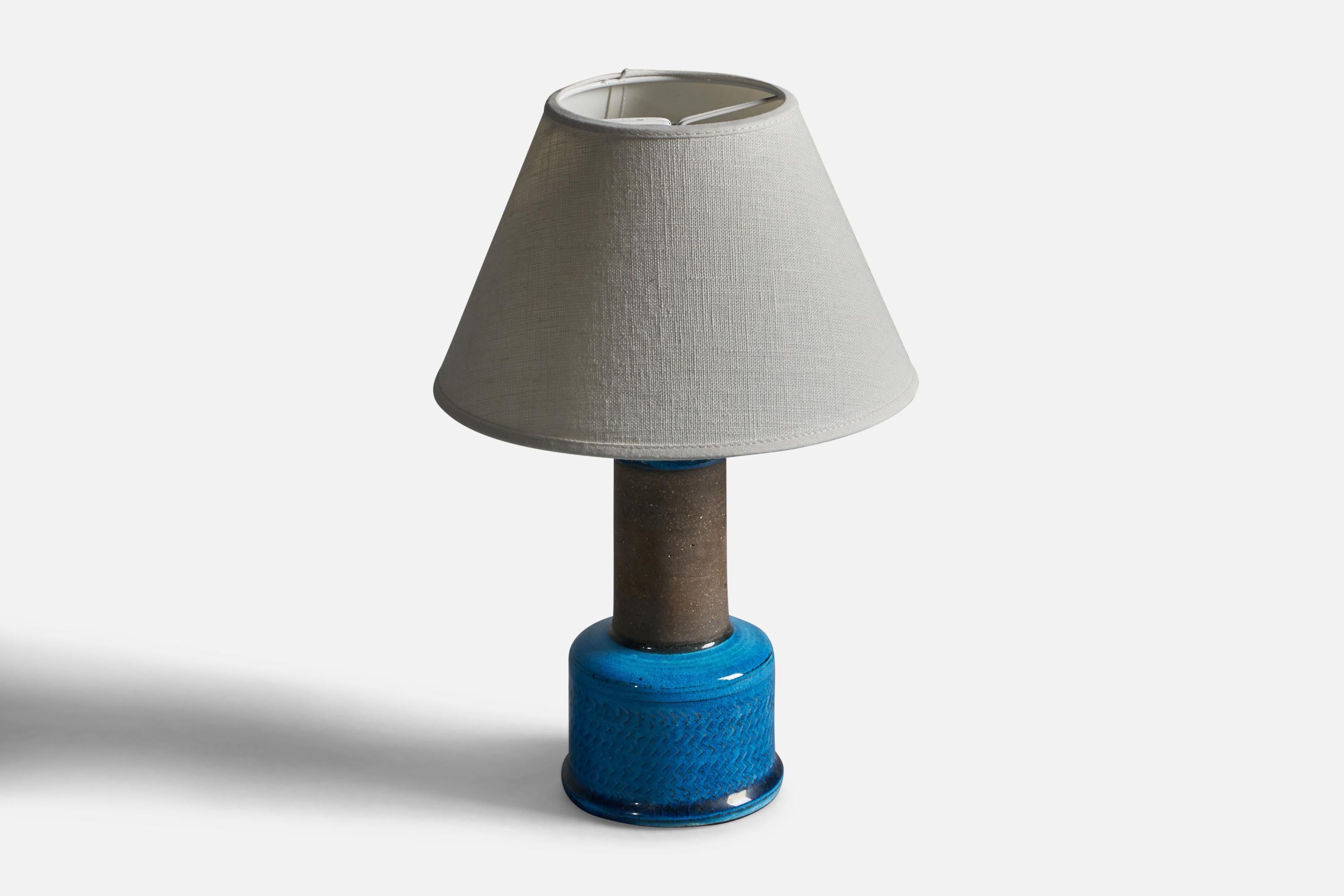 Nils Kähler, Table Lamp, Ceramic, Denmark, 1960s In Good Condition For Sale In High Point, NC
