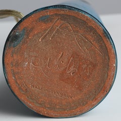 Nils Kahler table lamp ceramic Herman A. Kähler, Denmark, 1960 signed