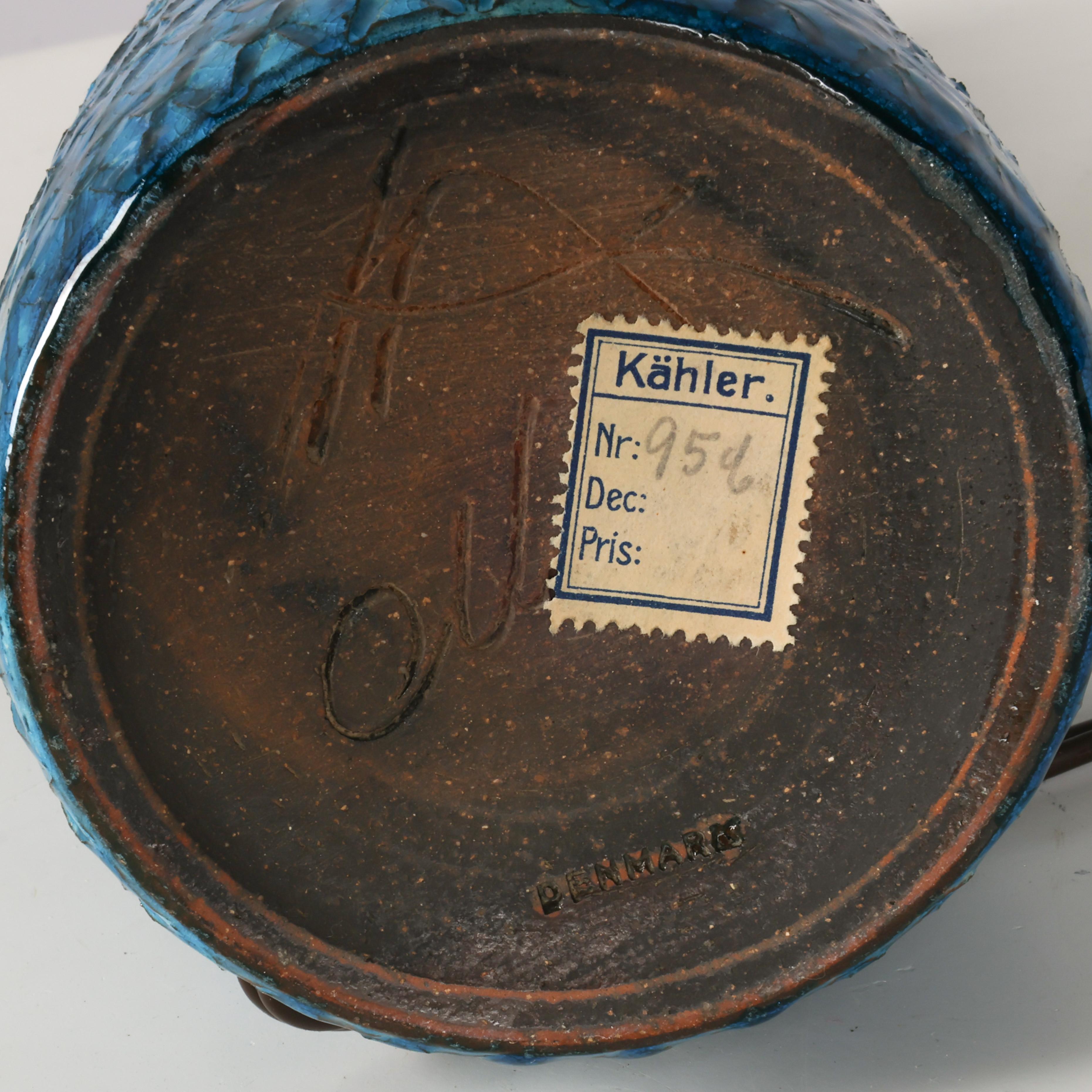 20ième siècle Lampe de table Nils Kahler en céramique Herman A. Kähler, Danemark, 1960 signée en vente