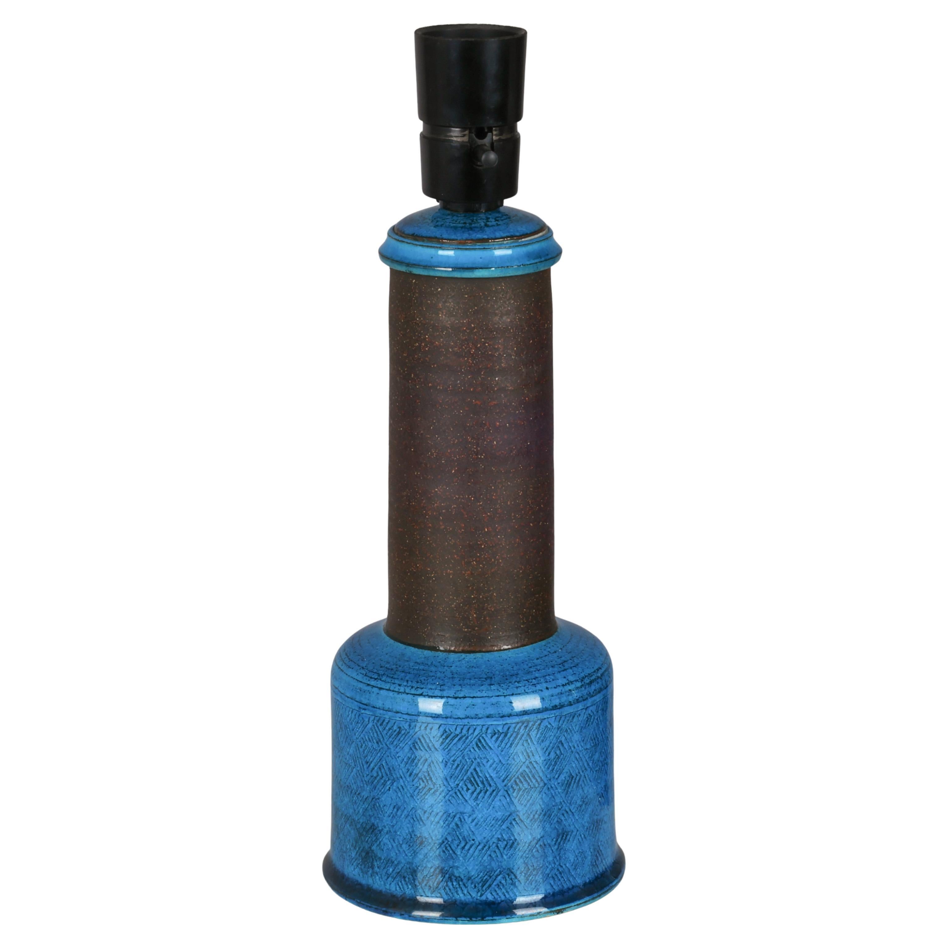 Nils Kahler table lamp ceramic Herman A. Kähler, Denmark, 1960 signed