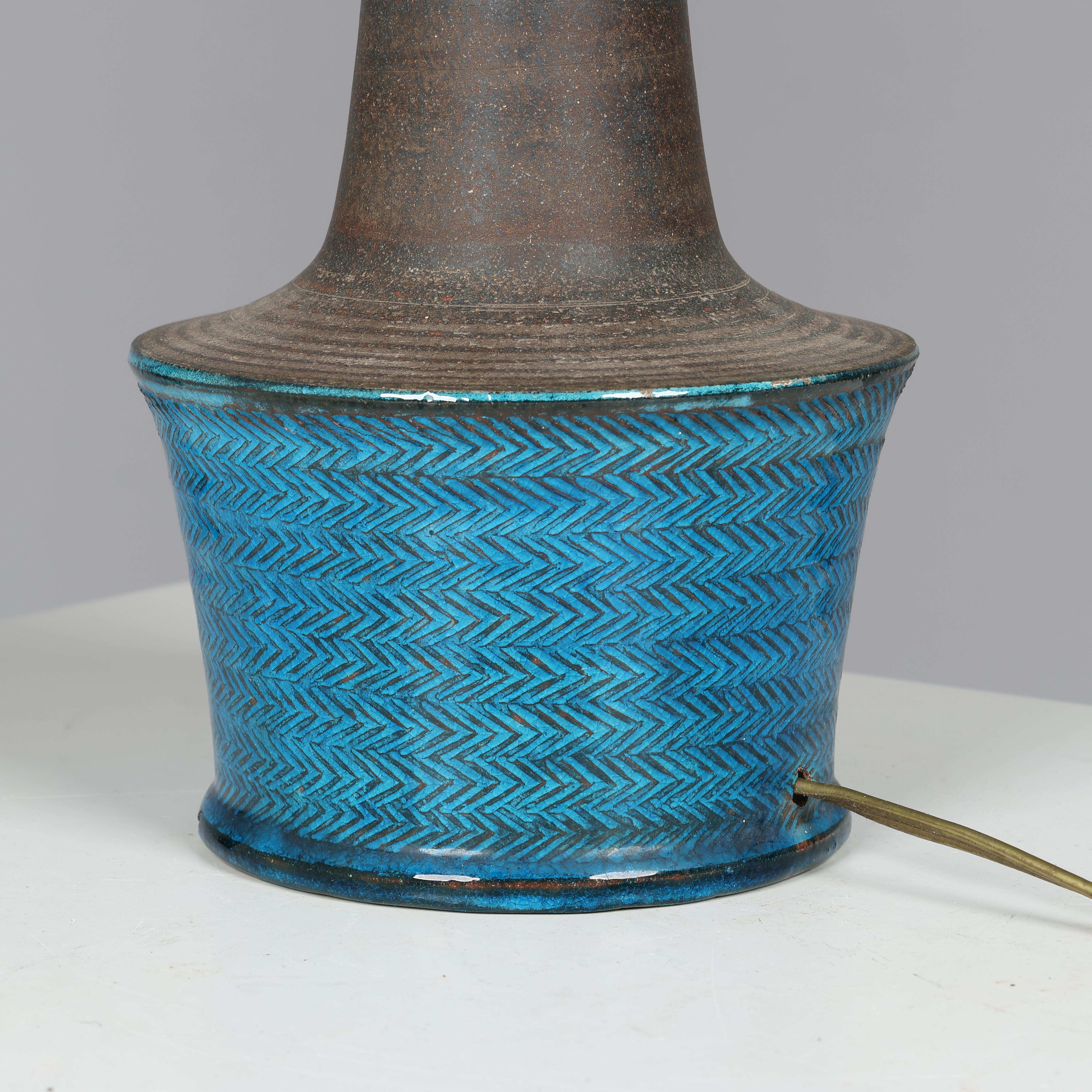 Ceramic Nils  Kahler table lamp made in Næstved, Denmark 1960 For Sale