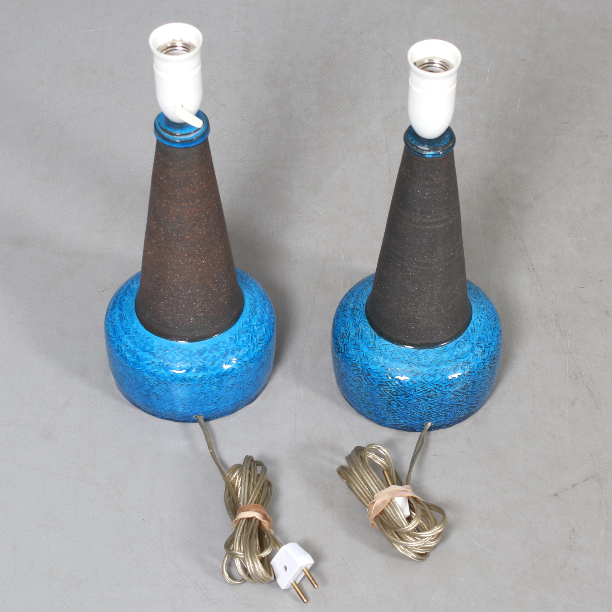 Danois Lampes de table en céramique Nils Kählert, Danemark, années 1960 en vente