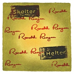 Skelter Helter (unique signed pastel and woodcut) in artist's frame