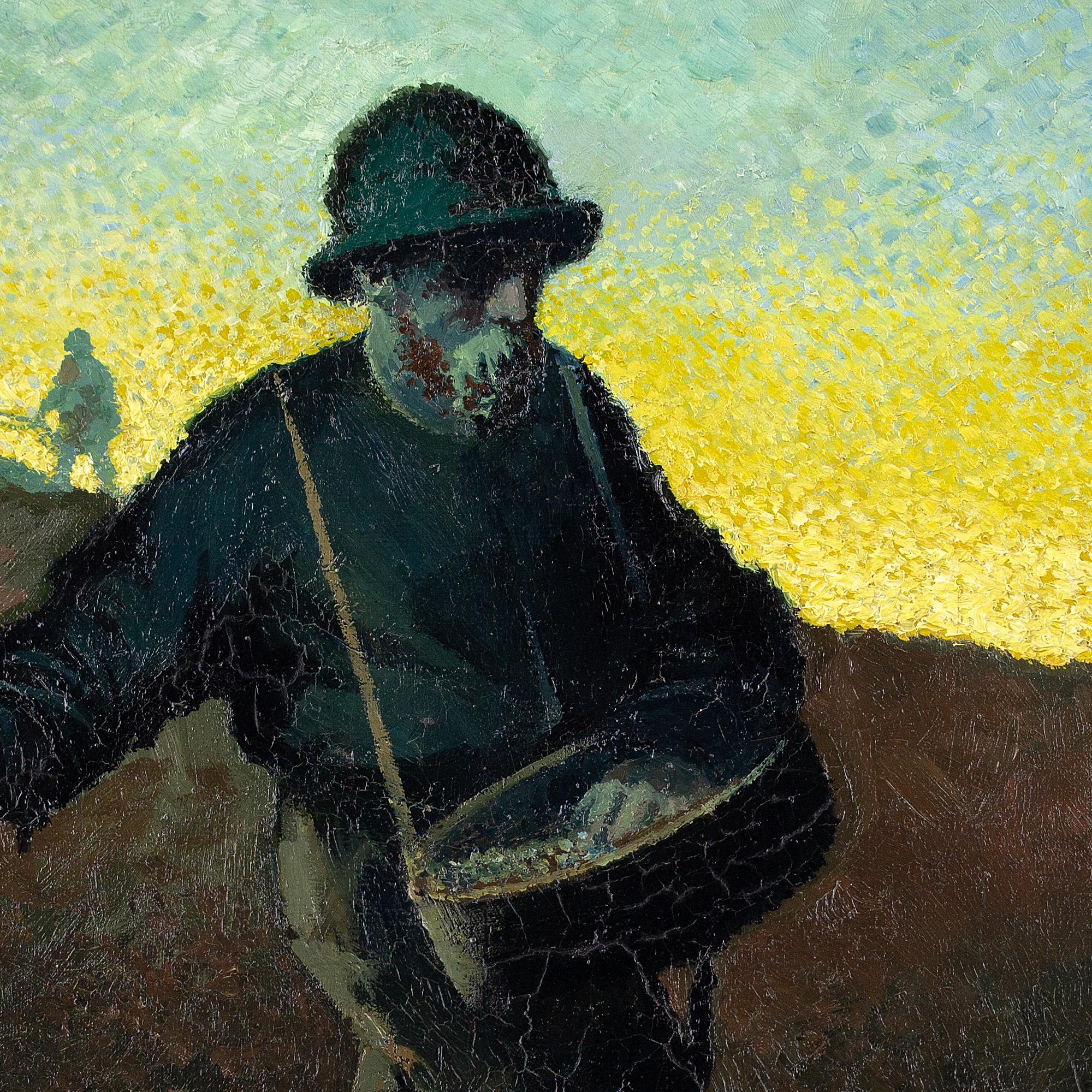 Nils Kjellberg, The Sower, Antique Oil Painting For Sale 5
