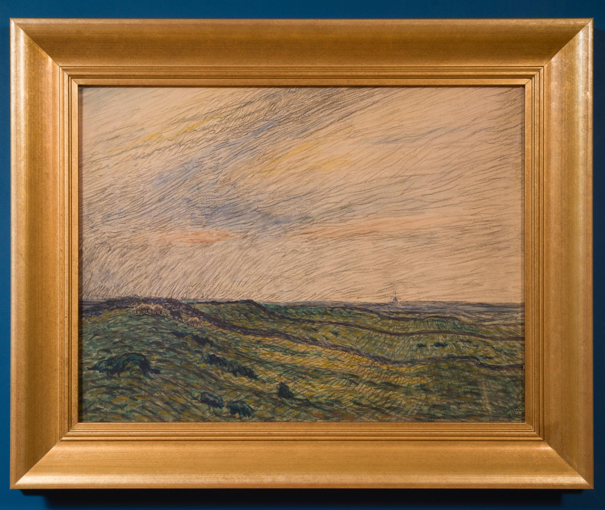 Twilight at Öland Heath – Swedish Pastoral by Nils Kreuger For Sale 2