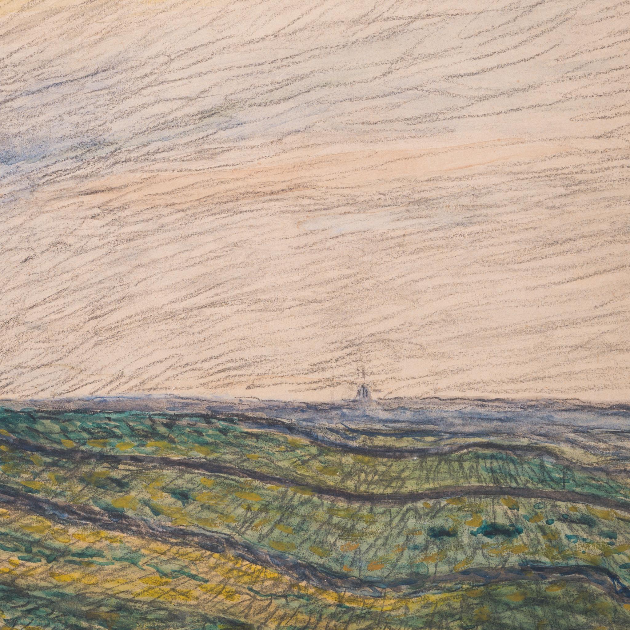 Twilight at Öland Heath – Swedish Pastoral by Nils Kreuger For Sale 3